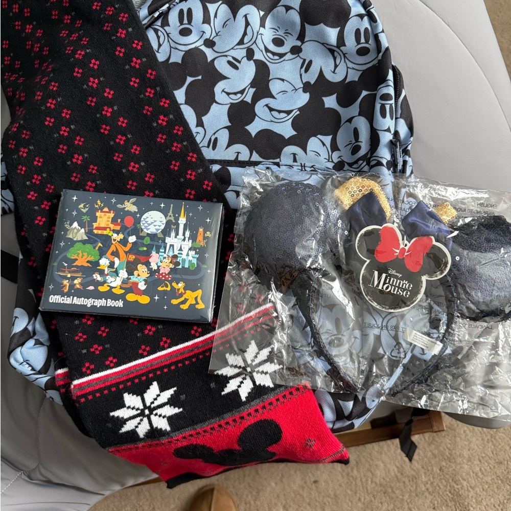 Disney Mickey Mouse Blue and Black Backpack Set